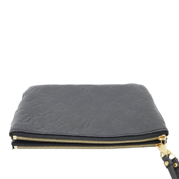 Louis Vuitton  Double Zip Pochette Monogram Empreinte Pouch Black - Picture 4 of 10